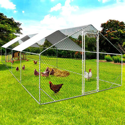 Recinto XXL para Gallinas – Parque de 24 m² en Acero Galvanizado con Estructura Reforzada